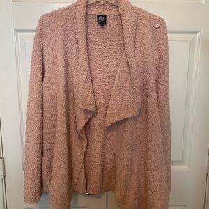 Bobeau blush pink cardigan - size XL
